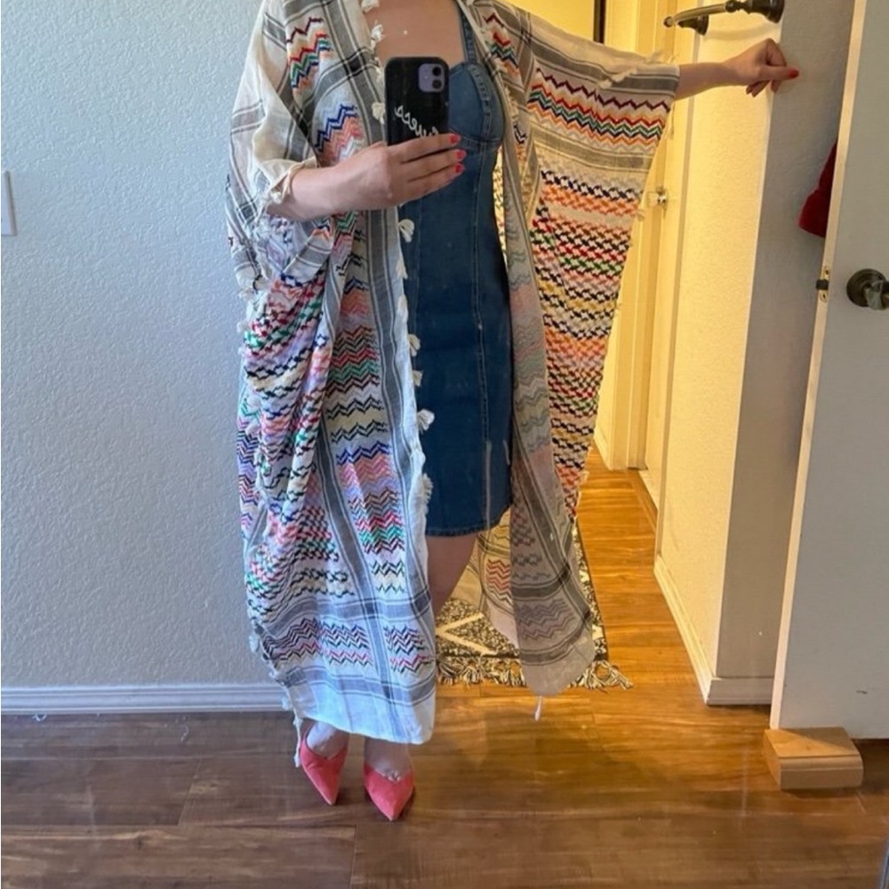 Colorful Patterned Kimono